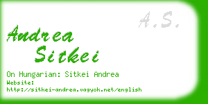 andrea sitkei business card